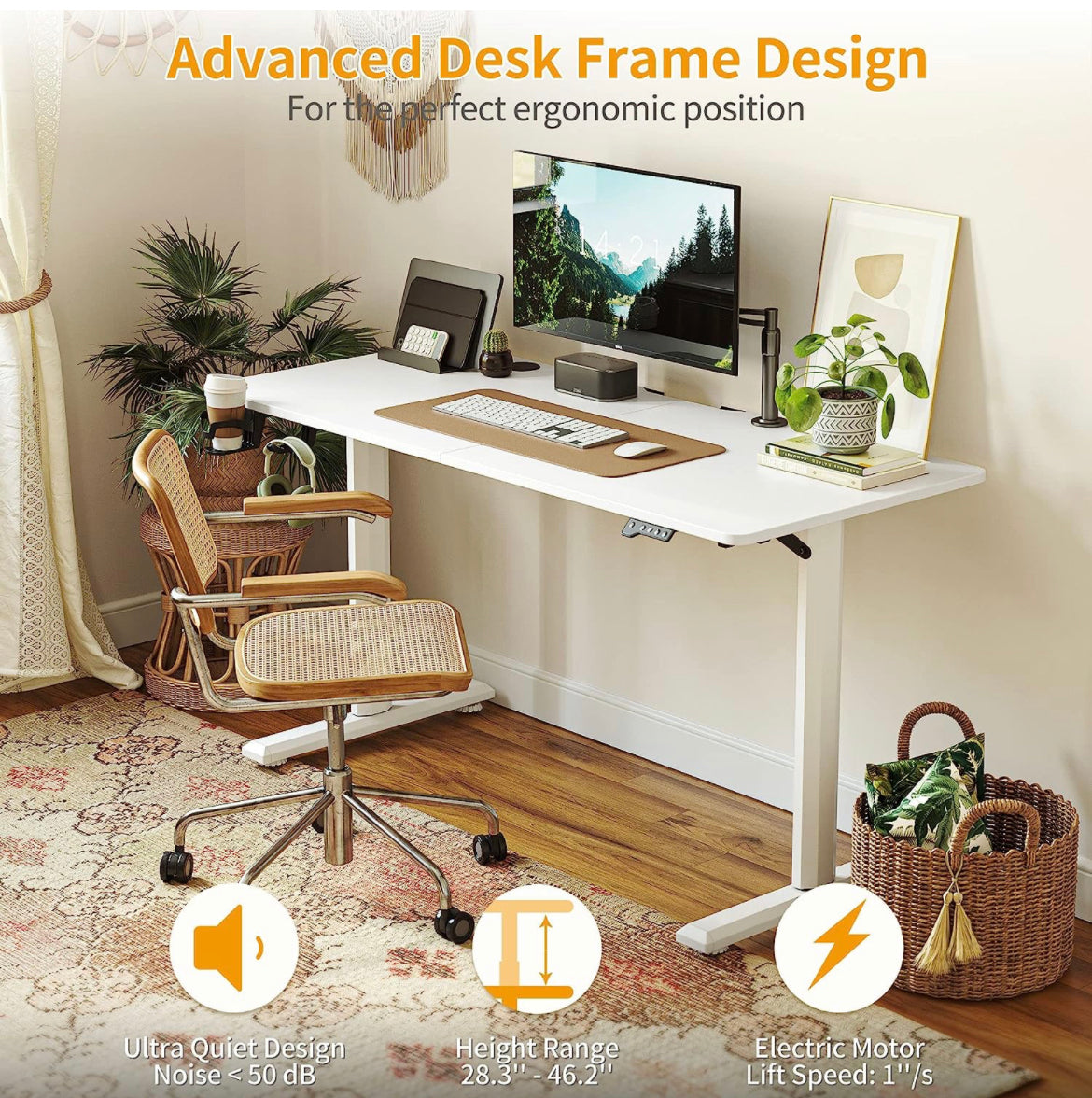 40 inch adjustable desk