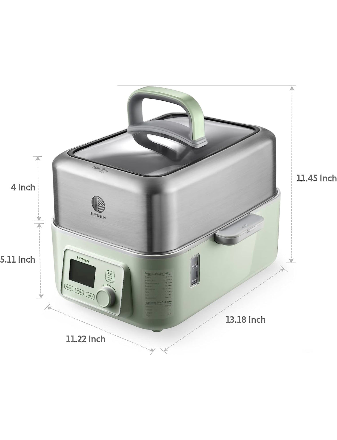 5-Quart Electric Food Steamer for Cooking,