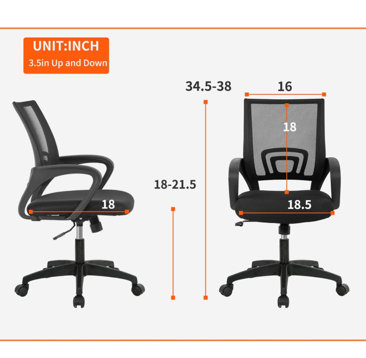 Computer Chair with Lumbar