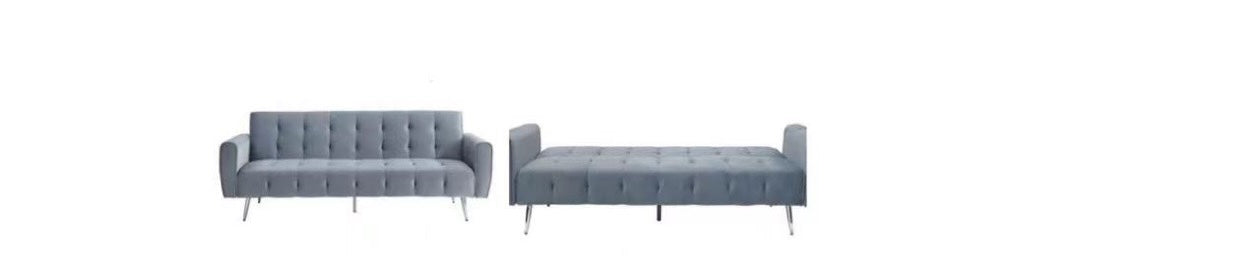 baby blue velet sofa bed futon