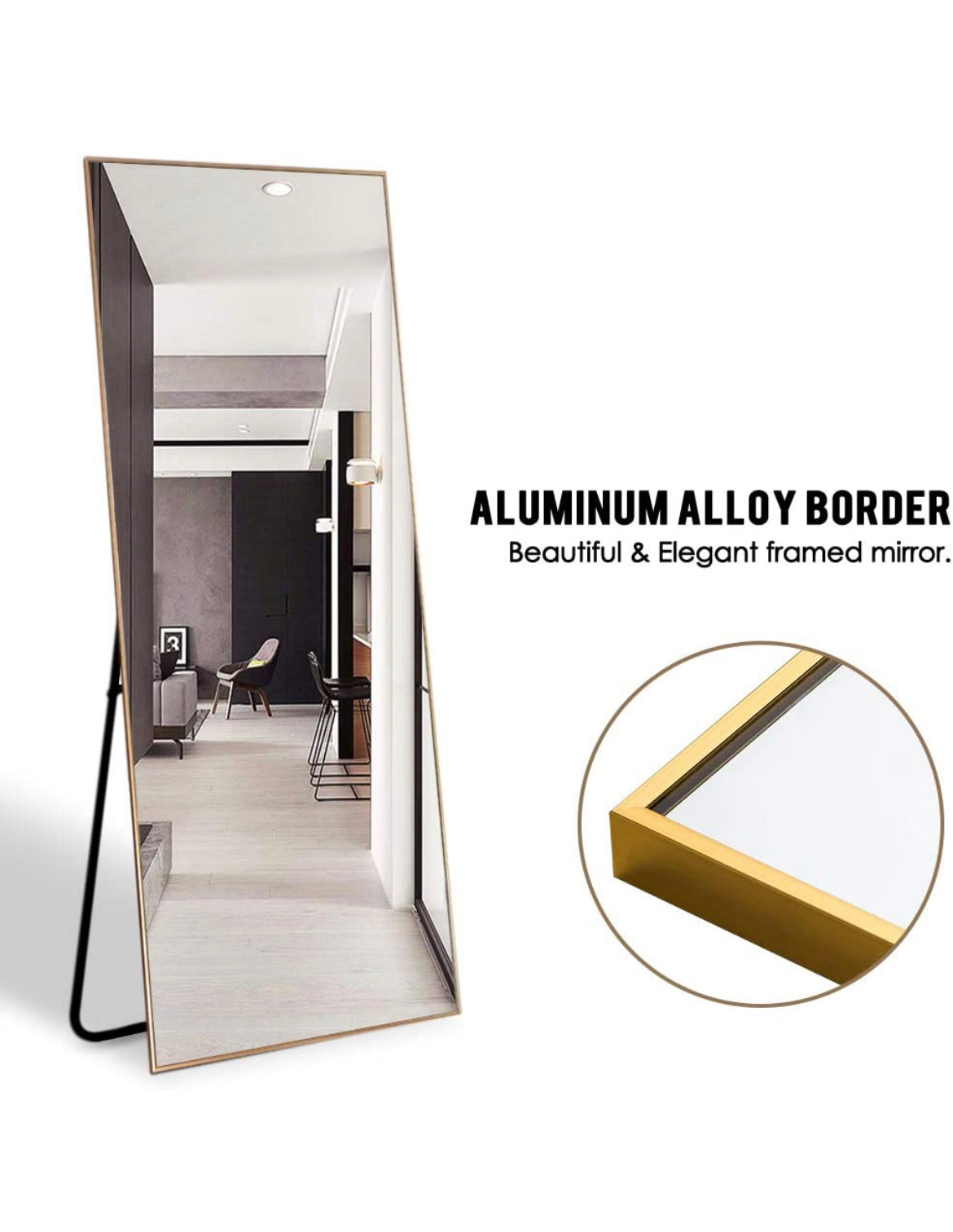 Floor Mirror with Standing Holder
