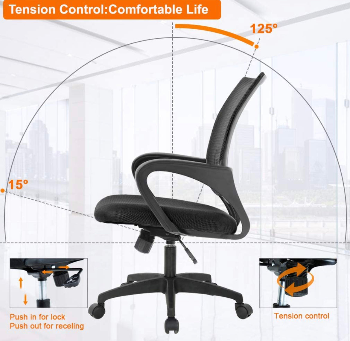 Computer Chair with Lumbar